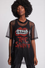 Oversized Saint Mesh Tee