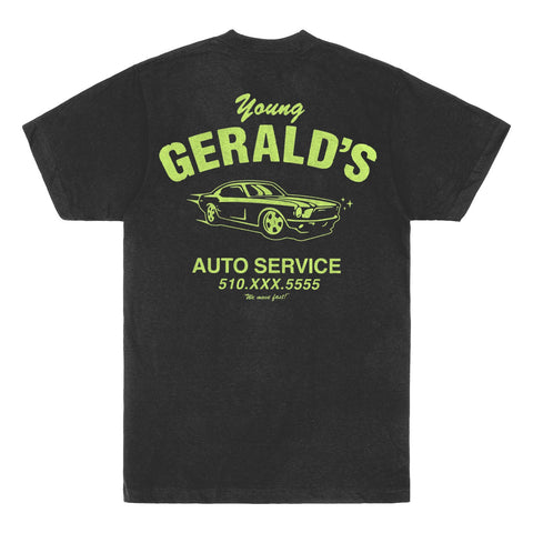 "Gerald's Auto Service" TEE (vintage black)