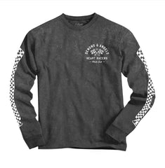 "Heart Racer" Long Sleeve TEE (vintage charcoal)