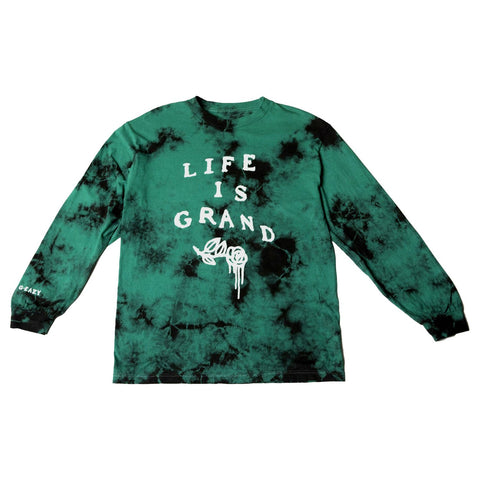 Green Clouds Long Sleeve Tee  (cloudy greens)