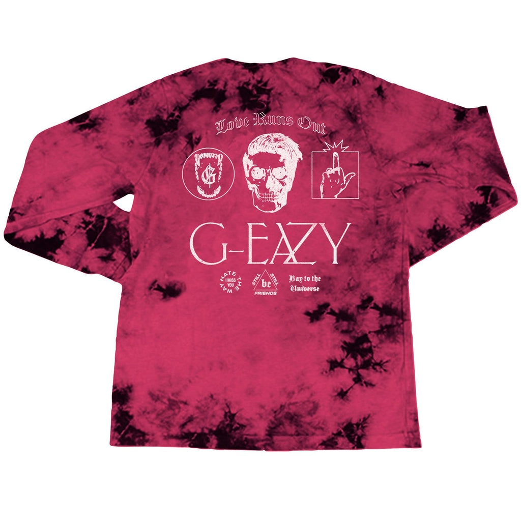 "LOVE RUNS OUT" Long Sleeve TEE (rose blood)
