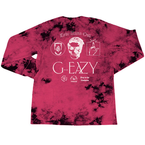 "LOVE RUNS OUT" Long Sleeve TEE (rose blood)
