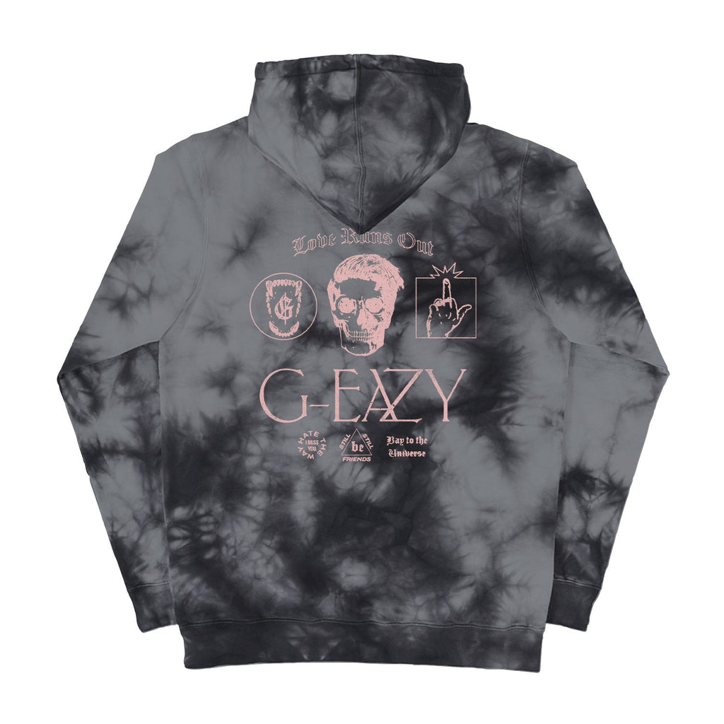 "LOVE RUNS OUT" HOODIE (charcoal-smoke)