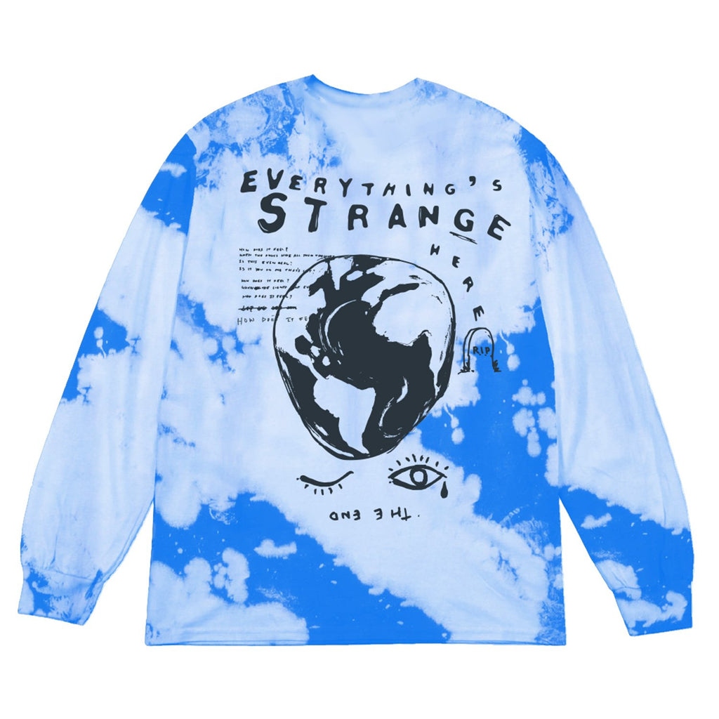 "SKY HIGH WONKY WORLD" Long Sleeve Tee (sky blues)