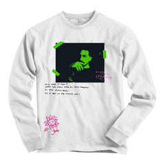 "STRANGE FACES" Long Sleeve Tee (white)