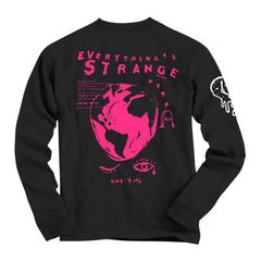 "WONKY WORLD" Long Sleeve Tee (black)