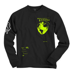 "WONKY WORLD" Long Sleeve Tee (black)