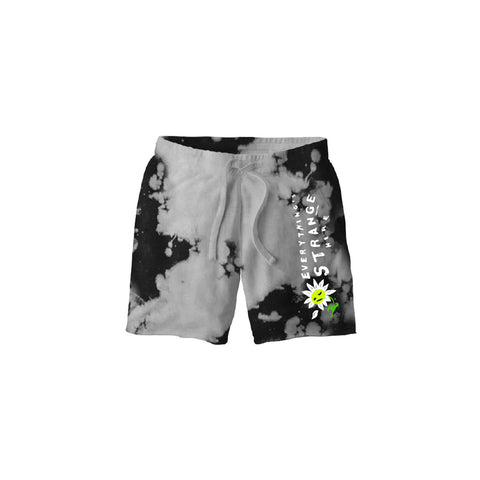 "FALLING PETAL" SWEATSHORTS (heather grey/black)