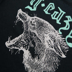 "LONE WOLF" Long Sleeve TEE (vintage charcoal)